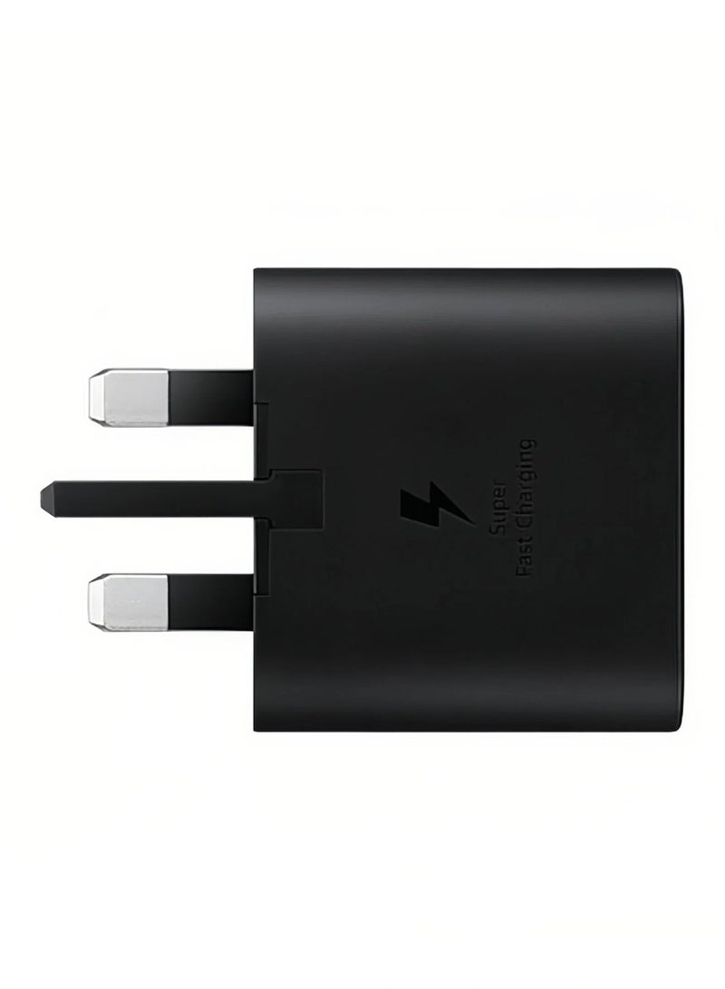 متوافق مع محول طاقة سامسونج 50 واط مزدوج مع كابل USB-C، منفذين 5A 1.8 متر، شحن سريع، 3 دبابيس، دعم الأجهزة المتعددة - أسود - Image 4